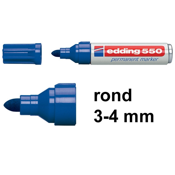 Edding 550 permanent marker blauw (3 - 4 mm rond) 4-550003 200833 - 1