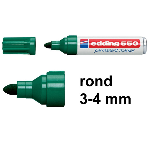 Edding 550 permanent marker groen (3 - 4 mm rond) 4-550004 200834 - 1