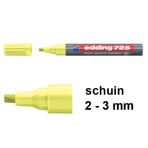 Edding 725 neon board marker geel (2 - 5 mm schuin) 4-725065 239202 - 1