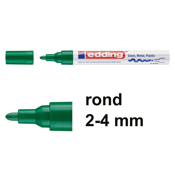 Edding 750 glanslakmarker groen (2 - 4 mm rond) 4-750-9-004 240503 - 1