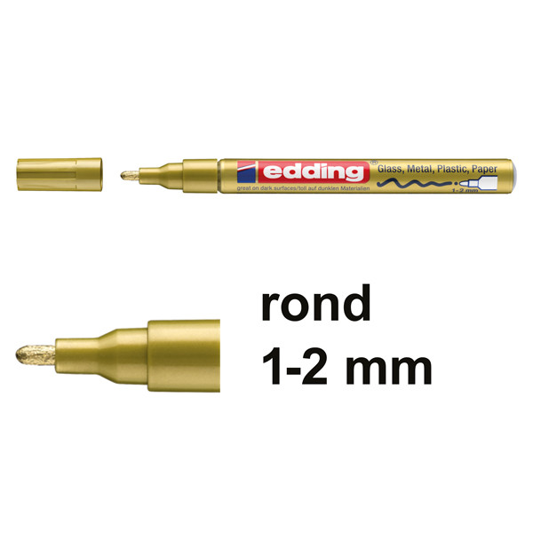 Edding 751 glanslakmarker goud (1 - 2 mm rond) 4-751-9-053 240515 - 1