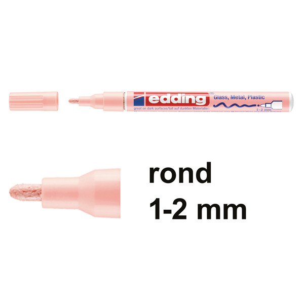 Edding 751 glanslakmarker pastelroze (1-2 mm rond) 4-751-9-138 239376 - 1