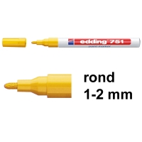 Edding 751 lakmarker geel (1 - 2 mm rond) 4-751005 200604