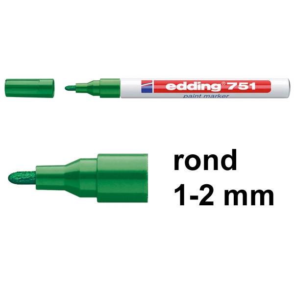 Edding 751 lakmarker groen (1 - 2 mm rond) 4-751004 200602 - 1