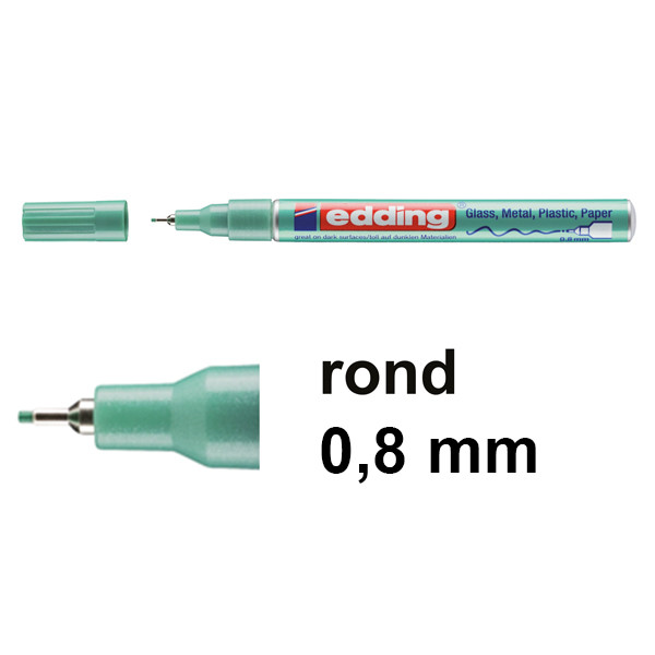 Edding 780 glanslakmarker metallic groen (0,8 mm rond) 4-780-9-074 239379 - 1