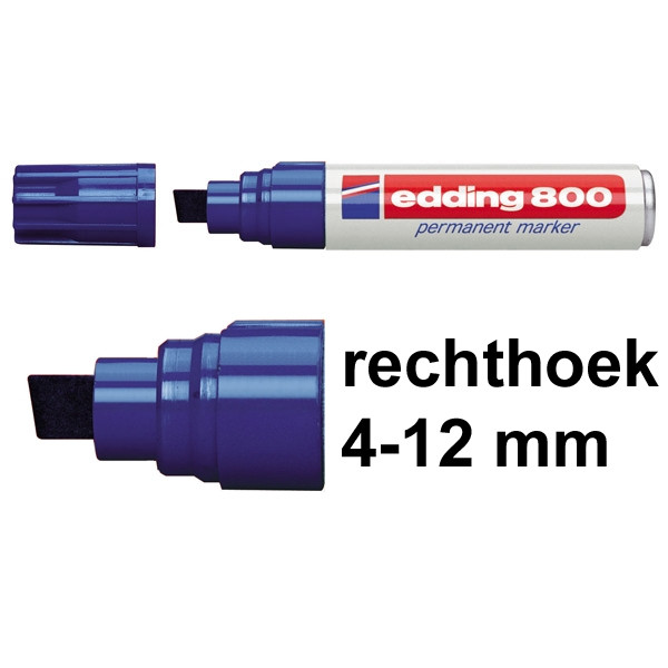 Edding 800 permanent marker blauw (4 - 12 mm schuin) 4-800003 200512 - 1