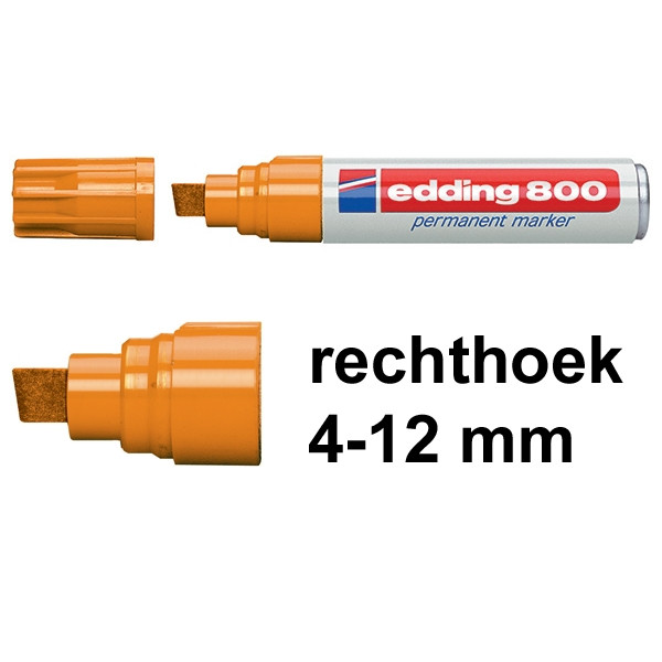 Edding 800 permanent marker oranje (4 - 12 mm schuin) 4-800006 200812 - 1