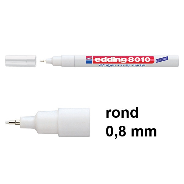 Edding 8010 x-ray marker wit (0,8 mm rond) 4-8010049 239197 - 1