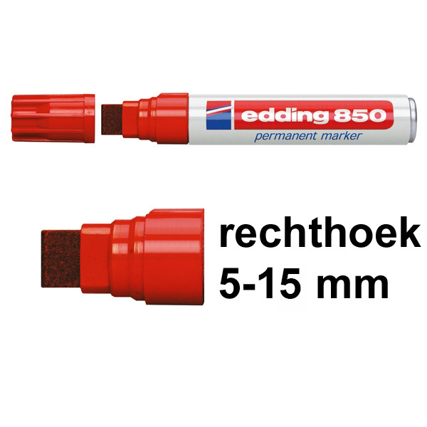 Edding 850 permanent marker rood (5 - 15 mm schuin) 4-850002 200546 - 1