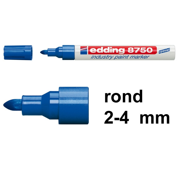 Edding 8750 industriële paint marker blauw (2 - 4 mm rond) 4-8750003 200774 - 1