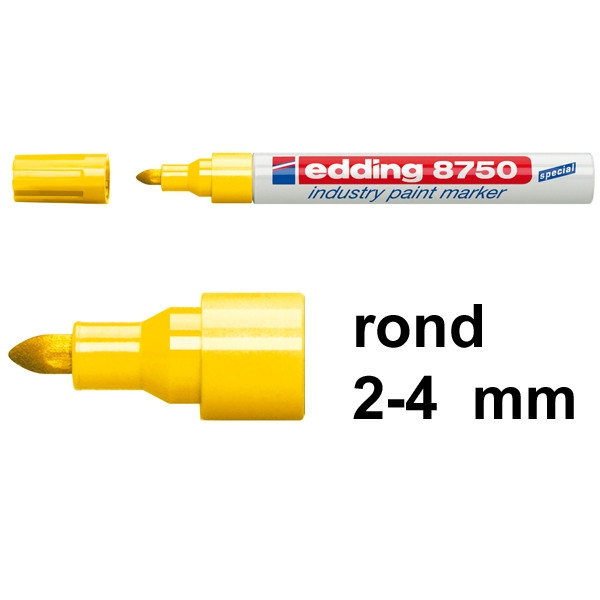 Edding 8750 industriële paint marker geel (2 - 4 mm rond) 4-8750005 200778 - 1