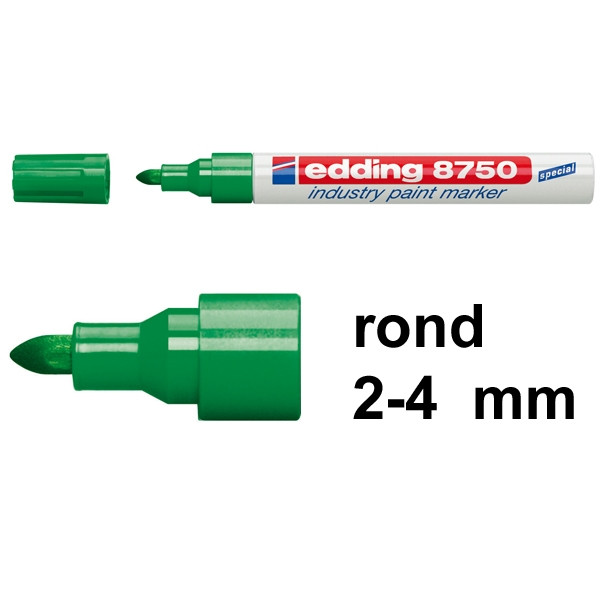 Edding 8750 industriële paint marker groen (2 - 4 mm rond) 4-8750004 200776 - 1