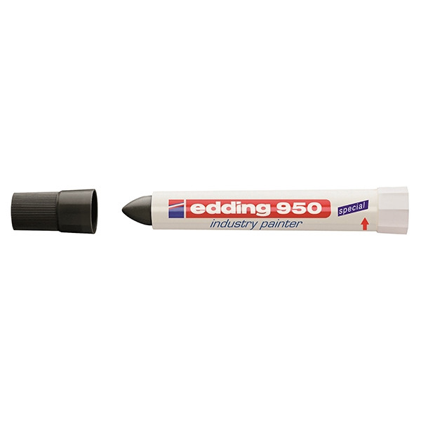 Edding 950 industriële paint marker zwart (10 mm rond) 4-950001 239303 - 1