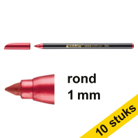 Aanbieding: 10x Edding 1200 viltstift metallic rood (1 mm rond)