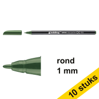 Aanbieding: 10x Edding 1200 viltstift olijfgroen (1 mm rond)