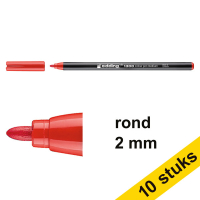 Aanbieding: 10x Edding 1300 viltstift rood (2 mm rond)