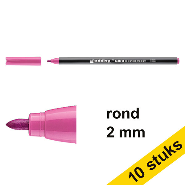 Aanbieding: 10x Edding 1300 viltstift roze (2 mm rond) 239639 - 1