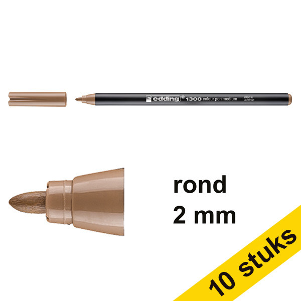 Aanbieding: 10x Edding 1300 viltstift rozenhout (2 mm rond) 240580 - 1