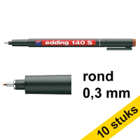 Aanbieding: 10x Edding 140S permanent marker bruin (0,3 mm rond)