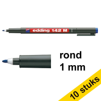 Edding Aanbieding: 10x Edding 142M OHP marker blauw (1 mm rond)  239691