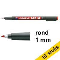 Edding Aanbieding: 10x Edding 142M OHP marker rood (1 mm rond)  239695