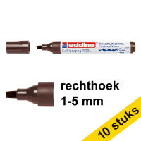 Aanbieding: 10x Edding 1455 kalligrafiepen donkerbruin (1 - 5 mm)