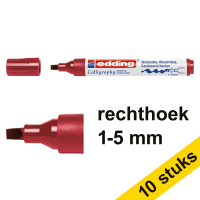 Aanbieding: 10x Edding 1455 kalligrafiepen karmijn (1 - 5 mm)