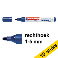 Aanbieding: 10x Edding 1455 kalligrafiepen staalblauw (1 - 5 mm)