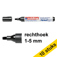 Aanbieding: 10x Edding 1455 kalligrafiepen zwart (1 - 5 mm)