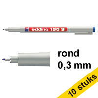 Aanbieding: 10x Edding 150S OHP marker blauw (0,3 mm rond)