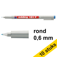 Aanbieding: 10x Edding 151F OHP marker blauw (0,6 mm rond)