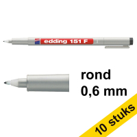 Edding Aanbieding: 10x Edding 151F non-permanent marker zwart (0,6 mm rond)  239718