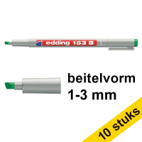 Aanbieding: 10x Edding 153B OHP marker groen (1 - 3 mm schuin) 239725