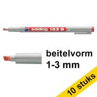 Aanbieding: 10x Edding 153B OHP marker rood (1 - 3 mm schuin) 239726