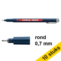 Aanbieding: 10x Edding 1800 profipen zwart (0,7 mm)