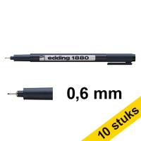 Aanbieding: 10x Edding 1880 drawliner (0,6 mm)