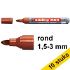 Aanbieding: 10x Edding 250 whiteboard marker bruin (1,5 - 3 mm rond) 262313 - 1