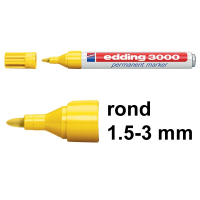 Aanbieding: 10x Edding 3000 permanent marker geel (1,5 - 3 mm rond)