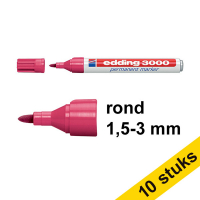 Aanbieding: 10x Edding 3000 permanent marker karmijnrood (1,5 - 3 mm rond)