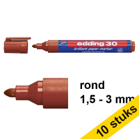 Aanbieding: 10x Edding 30 brilliant paper marker bruin (1,5 - 3 mm rond)