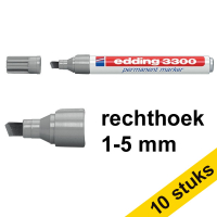 Aanbieding: 10x Edding 3300 permanent marker grijs (1 - 5 mm schuin)