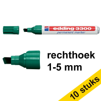 Aanbieding: 10x Edding 3300 permanent marker groen (1 - 5 mm schuin)