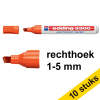 Aanbieding: 10x Edding 3300 permanent marker oranje (1 - 5 mm schuin) 239759 - 1