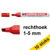 Aanbieding: 10x Edding 3300 permanent marker rood (1 - 5 mm schuin) 239760 - 1