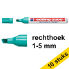 Aanbieding: 10x Edding 3300 permanent marker turquoise (1 - 5 mm schuin) 239762 - 1