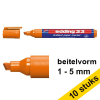 Aanbieding: 10x Edding 33 brilliant paper marker oranje (1 - 5 mm schuin) 239748 - 1