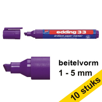 Aanbieding: 10x Edding 33 brilliant paper marker paars (1 - 5 mm schuin)