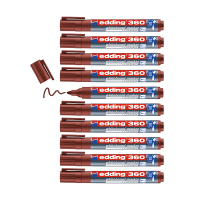 Aanbieding: 10x Edding 360 whiteboard marker bruin (1,5 - 3 mm)