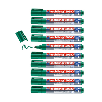Aanbieding: 10x Edding 360 whiteboard marker groen (1,5 - 3 mm) 240547