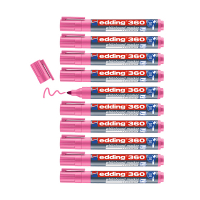 Aanbieding: 10x Edding 360 whiteboard marker roze (1,5 - 3 mm)